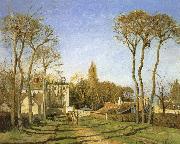 Camille Pissarro Village entrance France oil painting artist